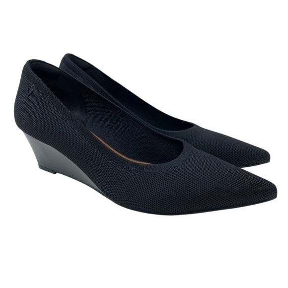 Vivaia Black Pointed Toe Wedge Heels Women's Size EU 41.5/US 10 Ariana Wedge Pro - Picture 1 of 8
